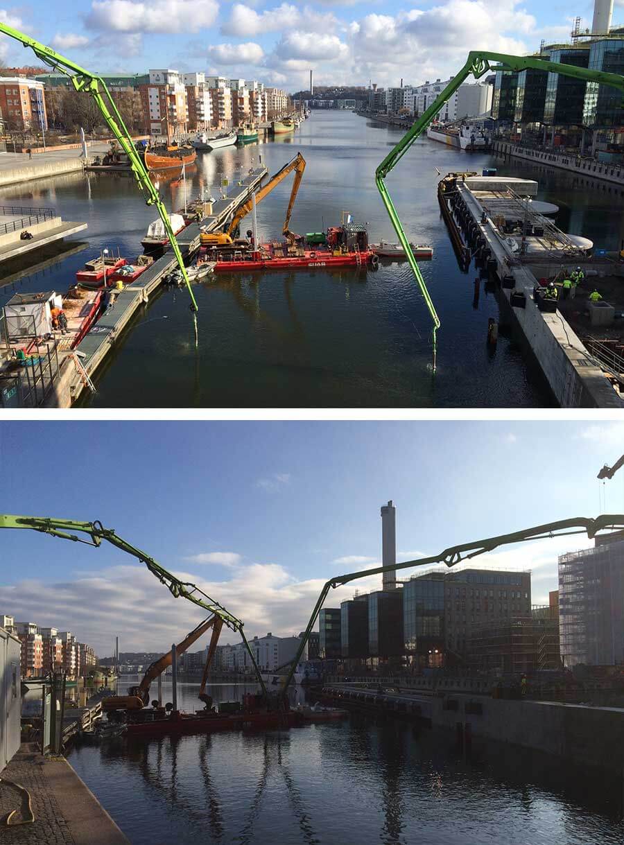 Erosionsskydd i Hammarbyslussen 2016